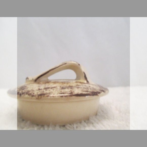 Vintage Barkwood Vernonware Sugar Bowl 1950’s 7" California USA Pottery - Picture 7 of 10